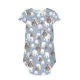 Custom Face Nightdress Pajamas Personalized Face Elephant Nightgown For Women&Little Girl