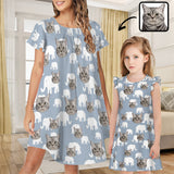 Custom Face Nightdress Pajamas Personalized Face Elephant Nightgown For Women&Little Girl