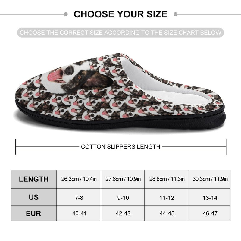 Personalized Seamless Multi-Face Cotton Slipper For Family