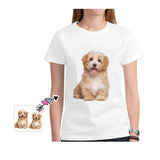 Custom Dog Face White Classic Women's T-shirt