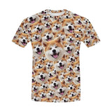 Custom Face Design Tshirt with Cute Dogs Design Your Own Pet Face Tshirt Put Your Dog on A Shirt for Him