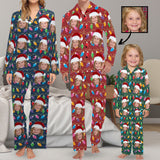 Custom Face Christmas Pajama Set Personalized Christmas Long Sleeve Pajamas Gifts