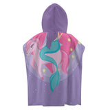 Children's Bath Towel With Hood Mermaid Towel For Kids