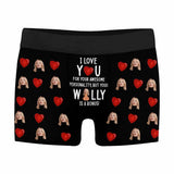 Made in USA#Personalized Men's Underwear Love You Red Heart Boxer Briefs