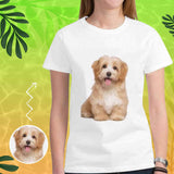 Custom Dog Face White Classic Women's T-shirt