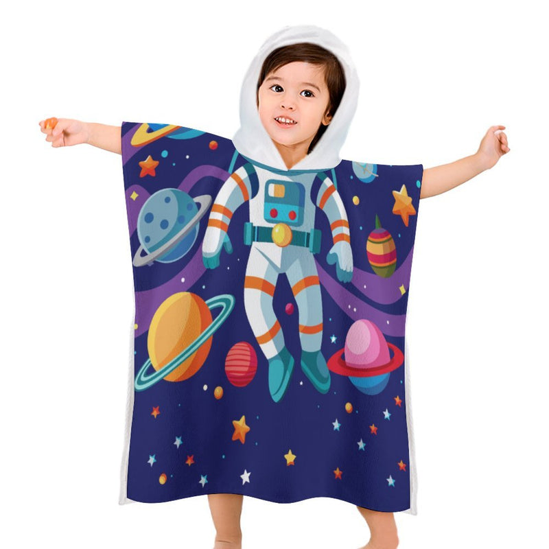 Children's Bath Towel With Hood Astronaut Towel For Kids