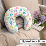 Custom Name Dog Paw U-shaped Pillow