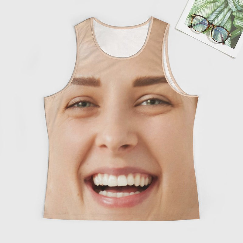 Custom Funny Face Tank Top For Men&Women Personalized Big Face Tank Top Shirt