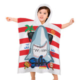 Children's Bath Towel With Hood Shark Towel For Kids