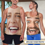 Custom Funny Face Tank Top For Men&Women Personalized Big Face Tank Top Shirt