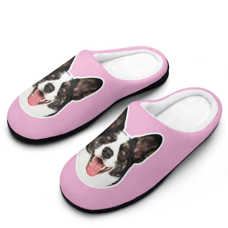 Personalized Big Face 6 Colors Cotton Slipper For Family