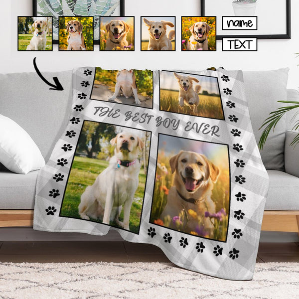 Personalized Flannel Fleece Photo&Name Blankets