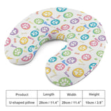 Custom Name Dog Paw U-shaped Pillow