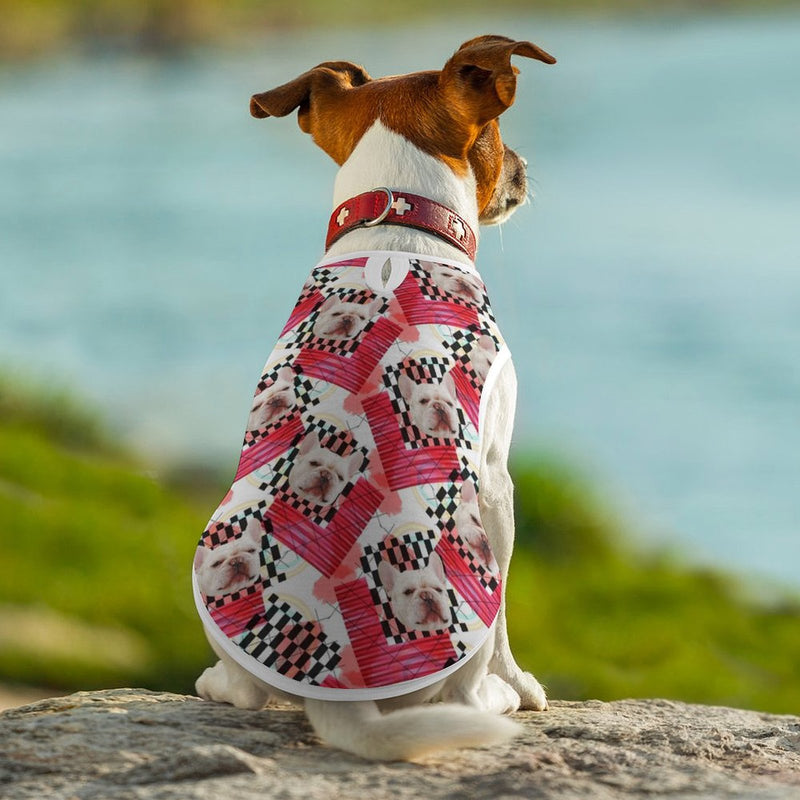 Personalized Women's Tank Top&Pet's Vest Custom Face Red Tank Top