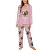 Custom Face Long Sleeve Pajamas Set Personalized Pet Face&Name Pajama For Men&Women