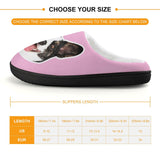 Personalized Big Face 6 Colors Cotton Slipper For Family