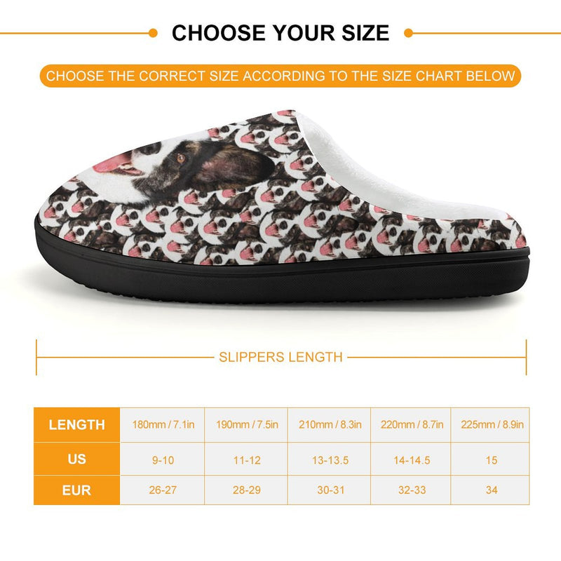 Personalized Seamless Multi-Face Cotton Slipper For Family