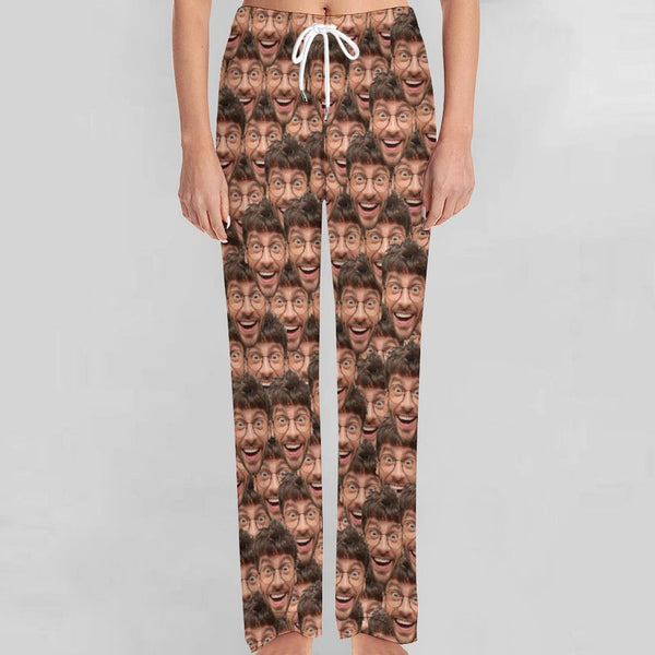 Unisex Pajama Pants Custom Multiface Pajama Pants For Men&Women Personalized Any Photos Pajama Pants
