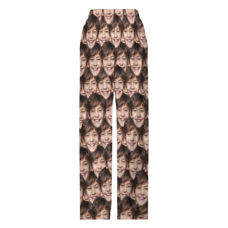 Unisex Pajama Pants Custom Multiface Pajama Pants For Men&Women&Kids Personalized Any Photos Pajama Pants