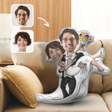 Personalized Couple Face Funny Shaped Pillow For Valentine's Day