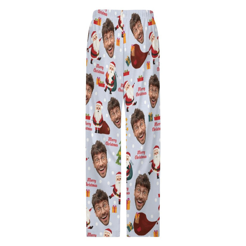 Personalized Men&Women Pajama Pants&Christmas Hat Custom Pants For Christmas Party