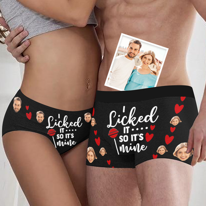 I Licked It So It's Mine - Personalized Photo Matching Underwear