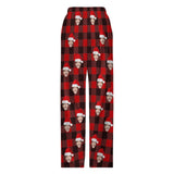 Unisex Pajama Pants Custom Face Christmas Red Pajama Pants For Men&Women&Kids Personalized Any Photos Pajama Pants