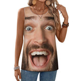 Custom Funny Face Tank Top For Men&Women Personalized Big Face Tank Top Shirt