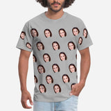 Custom Face Funny Selfie Men's Print T-shirt Made For You Custom Tee Shirt Design for Him