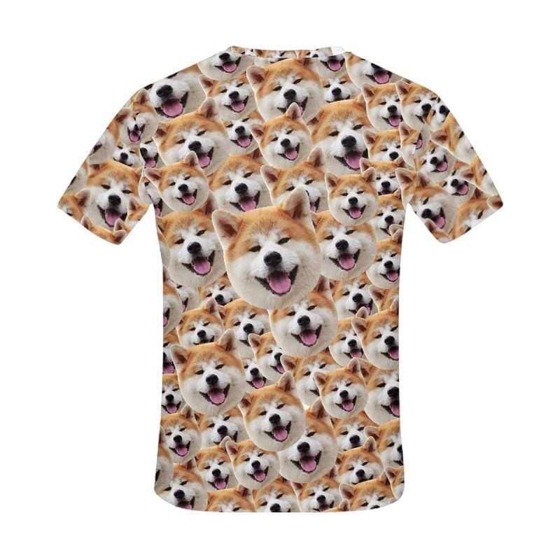 Custom Face Design Tshirt with Cute Dogs Design Your Own Pet Face Tshirt Put Your Dog on A Shirt for Him