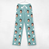 Unisex Pajama Pants Custom Face Heart Pajama Pants For Men&Women