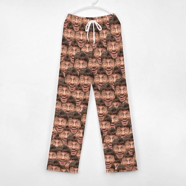 Unisex Pajama Pants Custom Multiface Pajama Pants For Men&Women&Kids Personalized Any Photos Pajama Pants