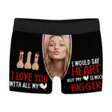 Made in USA Personalized Girlfriend Photo Men's Boxer Briefs Underwear Valentine's Day Gift