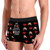 Made in USA#Personalized Men's Underwear Love You Red Heart Boxer Briefs