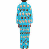 Custom Boys #2-15Y Two Face Long Sleeve Pajamas Set Personalized Kid's Face Sleepwear Set