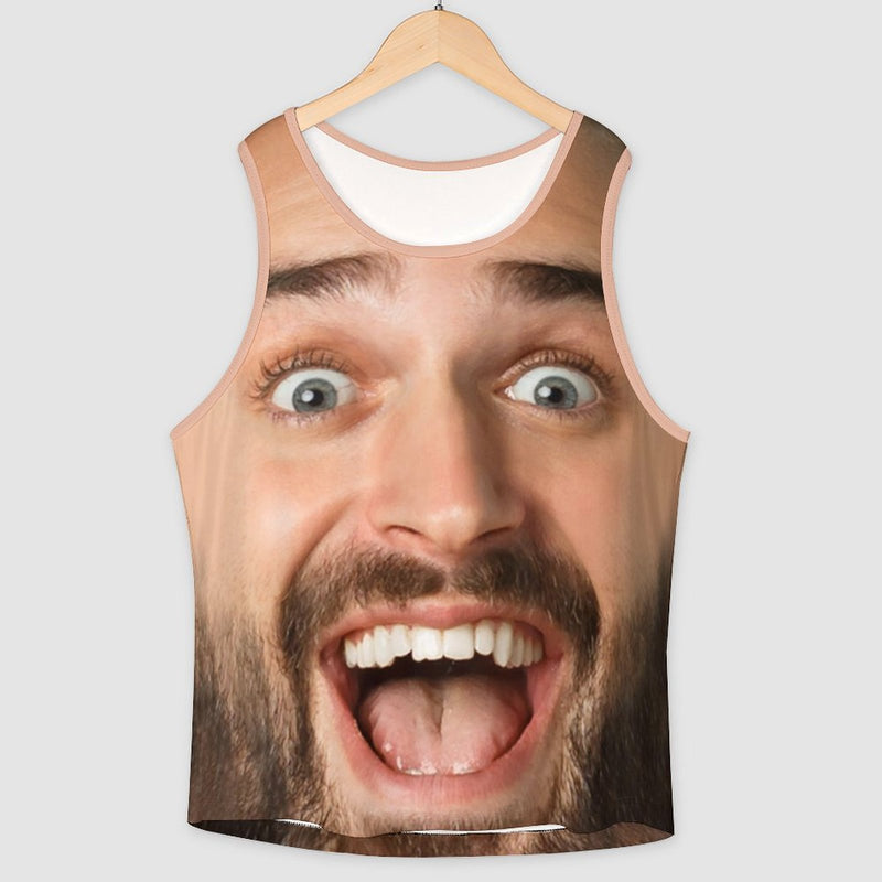 Custom Funny Face Tank Top For Men&Women Personalized Big Face Tank Top Shirt