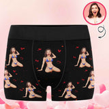 Custom Girlfriend Face On Bikini Girls For Men's Underwear Boxer Briefs Gift