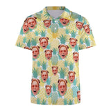 Custom Face Pineapple Polo Shirt Personalized Hawaiian Shirt For Men