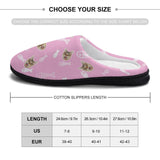 Personalized Cat Face Fish Bones 6 Colors Cotton Slipper For Family