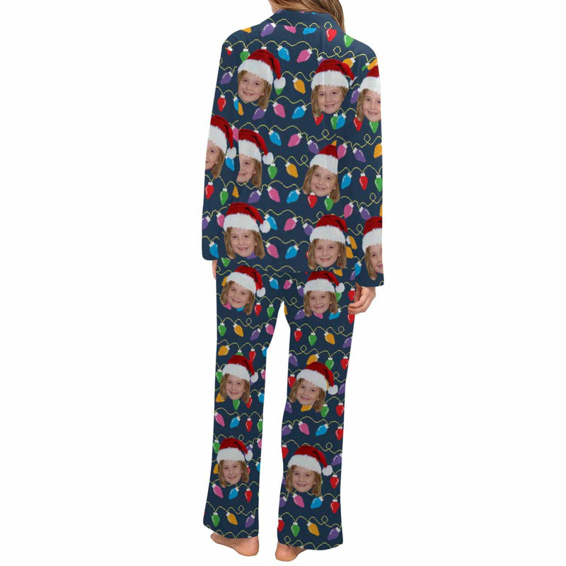 Custom Face Christmas Pajama Set Personalized Christmas Long Sleeve Pajamas Gifts