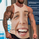 Custom Funny Face Tank Top For Men&Women Personalized Big Face Tank Top Shirt