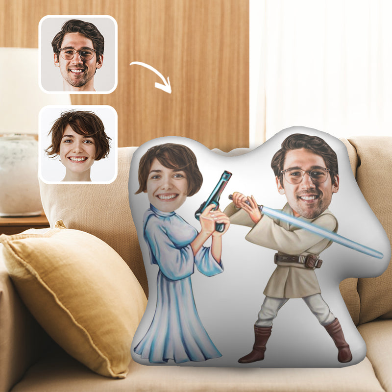 Personalized Couple Face Funny Shaped Pillow For Valentine's Day