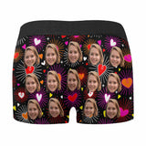 Made in USA Custom Girlfriend Face Red Heart Men's Boxer Briefs& Unisex Socks