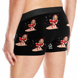 Personalized Face Men's Boxer Briefs Custom Face Bow Tie Underwear Valentine's Day Gift