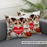 Personalized Photo&Text Pillow Case&Pillow Core