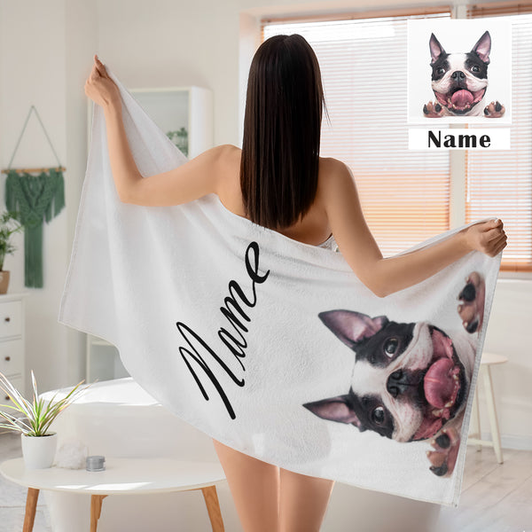 Personalized Photo&Name Bath Towel