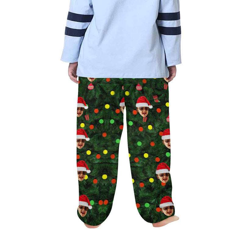 Unisex Pajama Pants Custom Face Christmas Pajama Pants For Men&Women Personalized Any Photos Pajama Pants
