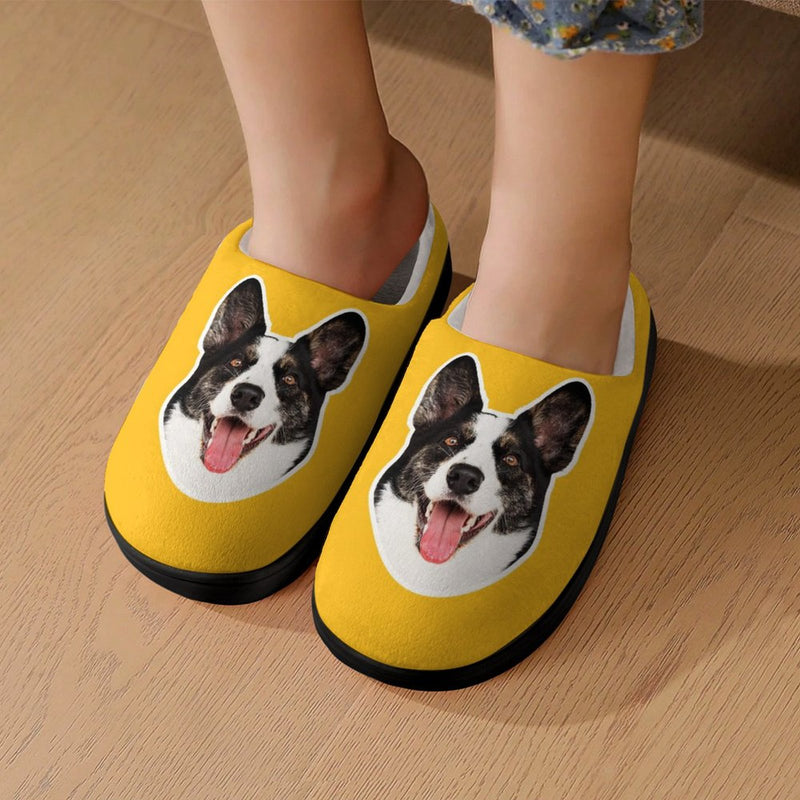 Personalized Big Face 6 Colors Cotton Slipper For Family