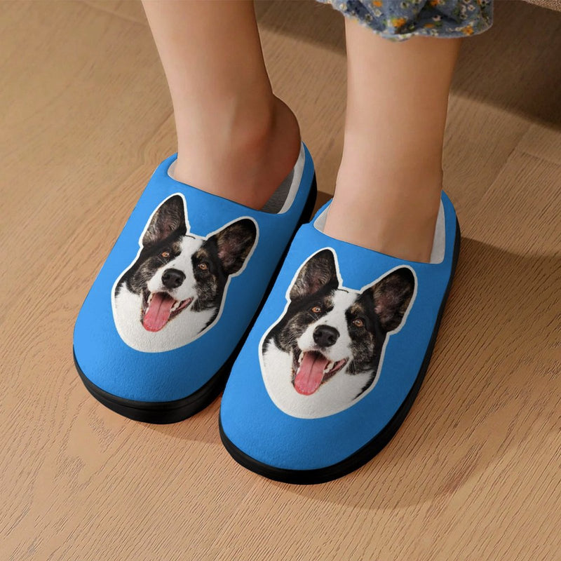 Personalized Big Face 6 Colors Cotton Slipper For Family