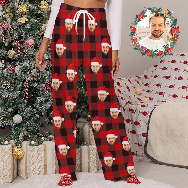 Custom Christmas Pajama Pants,personalized Plaid Pants Pajamas